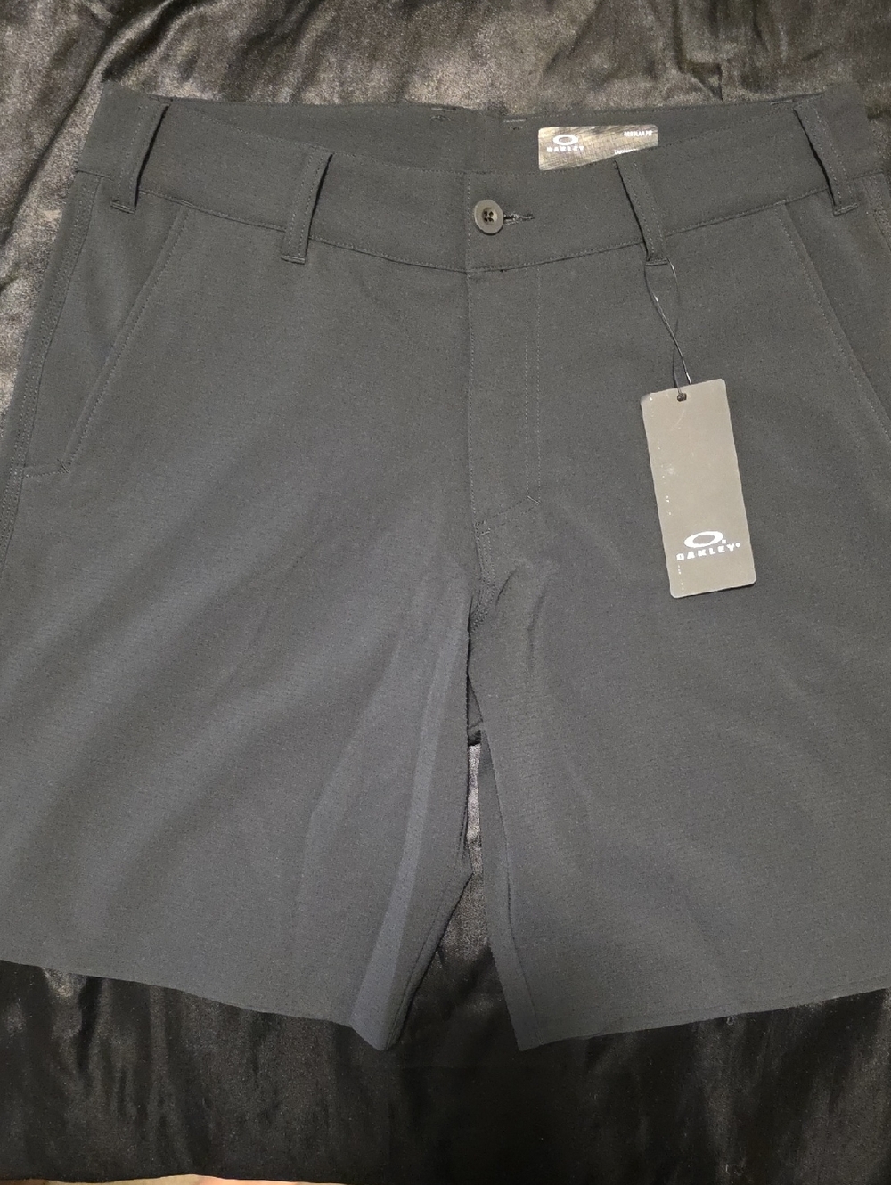 Oakley Men's Black Flat-Front Performance Shorts